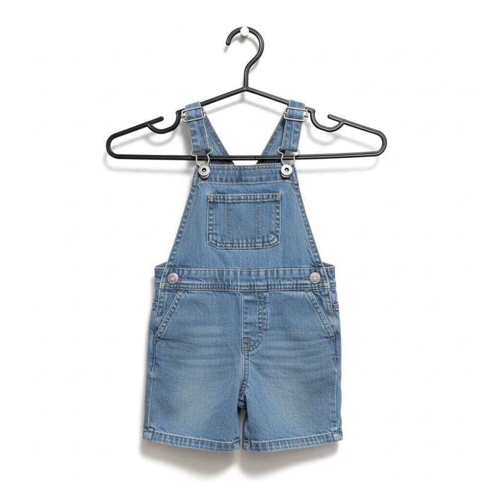 6/20🥳 George Denim Short Overalls | Light Wash | Toddler 2T